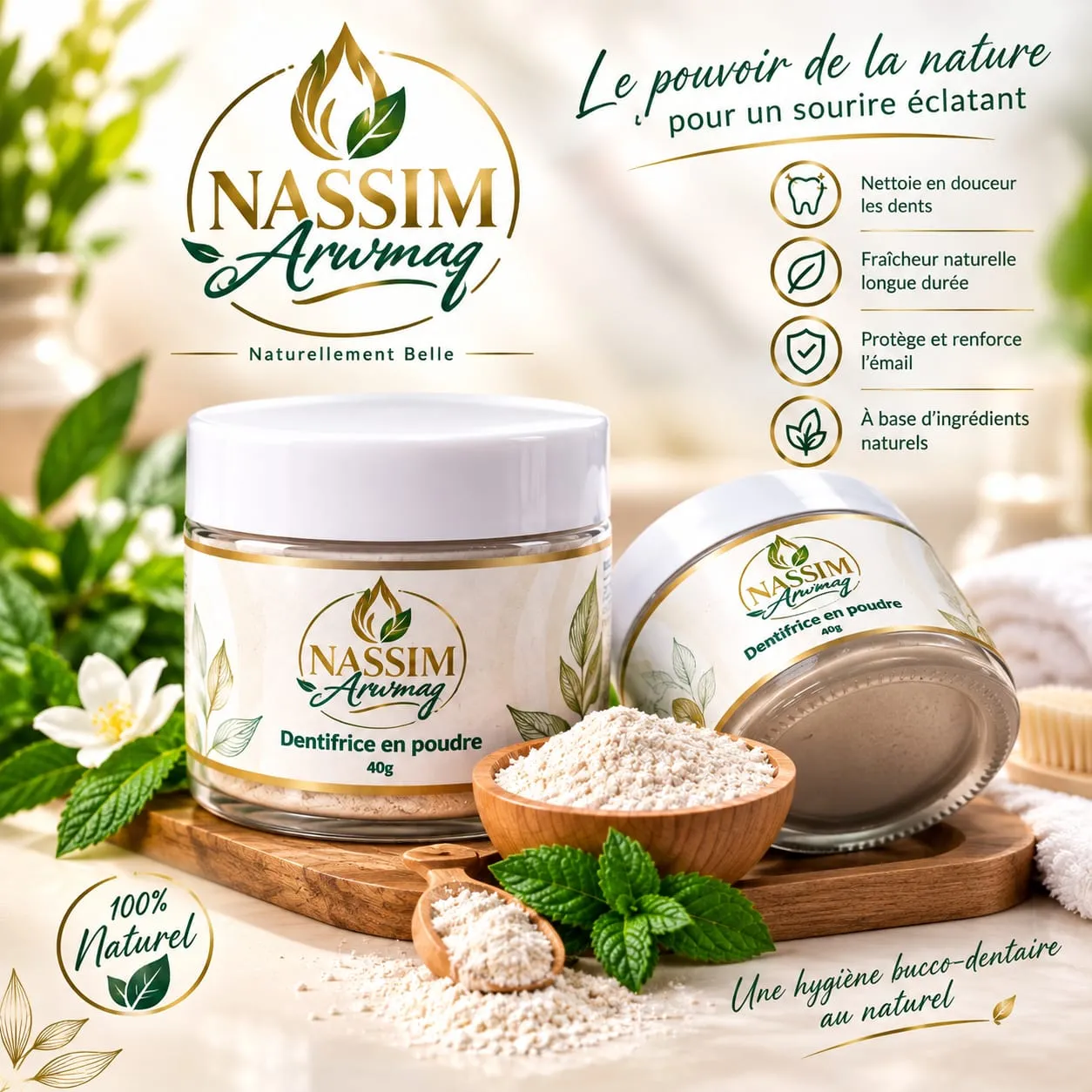 Dentifrice naturel en poudre 